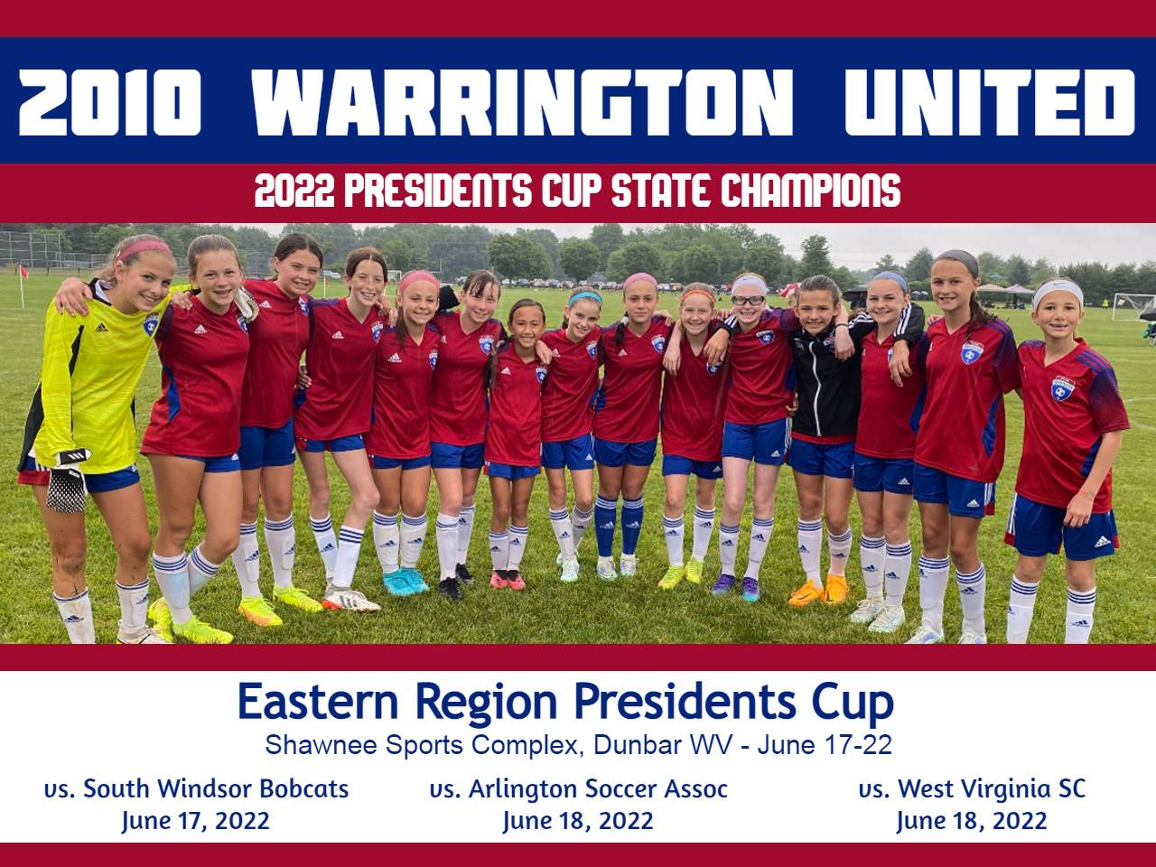 Congratulations to the 2010 Girls United on winning the EPYSA Presidents Cup and going on to Regionals in West Virginia!